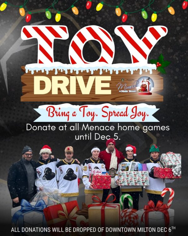 Miracle On Main Toy Drive at Menace Home Games Until Dec 5th